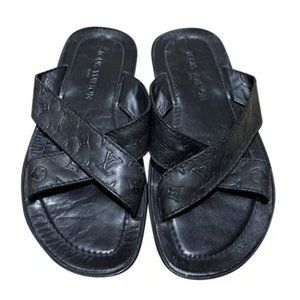 LOUIS VUITTON MEN PALM SLIPPERS - dashingboot